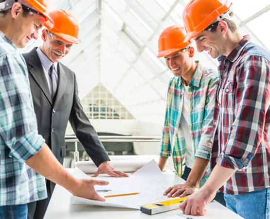 men from Civil Engineering Firms Springfield IL discussing a plan