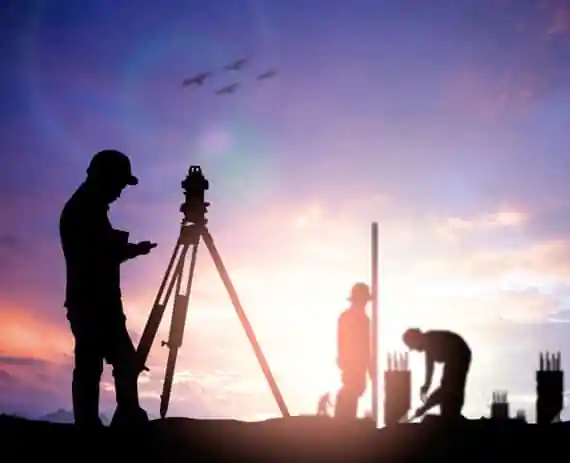 Civil Engineering workers surveying in Bettendorf, IA