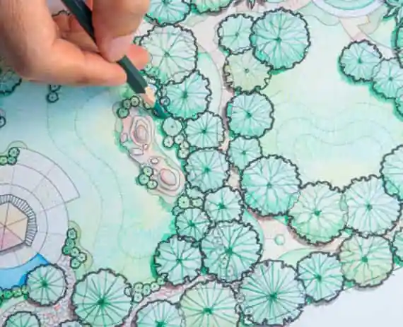 architectural drafting drawing by a Landscape Architect in Moline IL