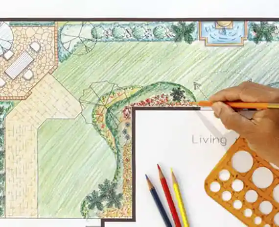 Landscape Architect Rock Island IL 1 pencil drawing of a property by a Landscape Architect Rock Island IL