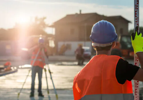 Land surveying companies in East Peoria IL determining boundaries for a residential property