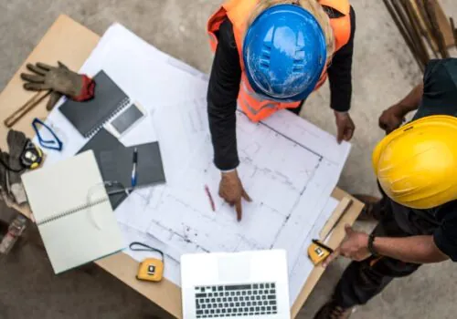 Engineering checking the designs for a site during Commercial Site Planning in Knoxville TN