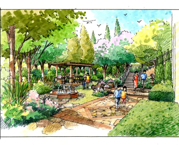 watercolor artwork depicting future development from Civil Engineering Firms Peoria IL 