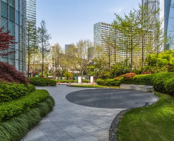 3D digital rendering of a Commercial Landscape Design Peoria IL 