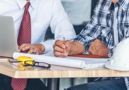 A couple of engineers working on commercial site planning for Nashville TN