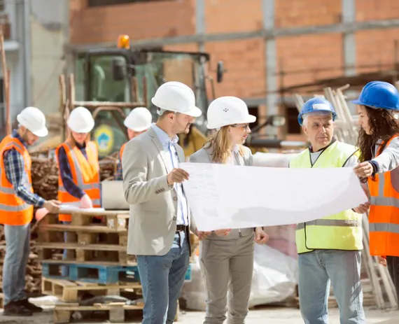 Commercial Site Planning Nashville TN 1 A group of engineers and contractors discussing Commercial Site Planning in Nashville TN