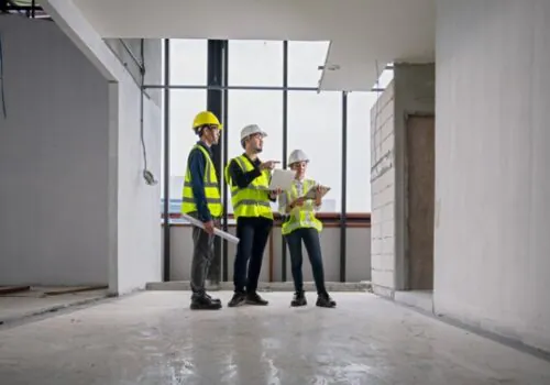 Engineers from Austin Engineering work on site, which is one of the options they offer in addition to Commercial Site Planning in Peoria IL