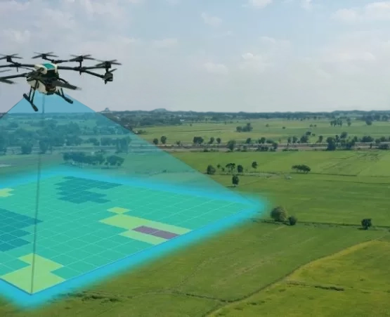 Property Surveyor Springfield IL 1 Property Surveyor drone in Springfield IL scanning the ground