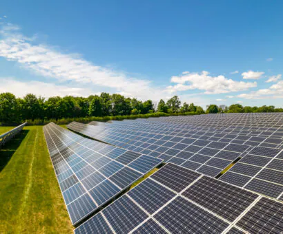A solar farm after getting a solar farm survey